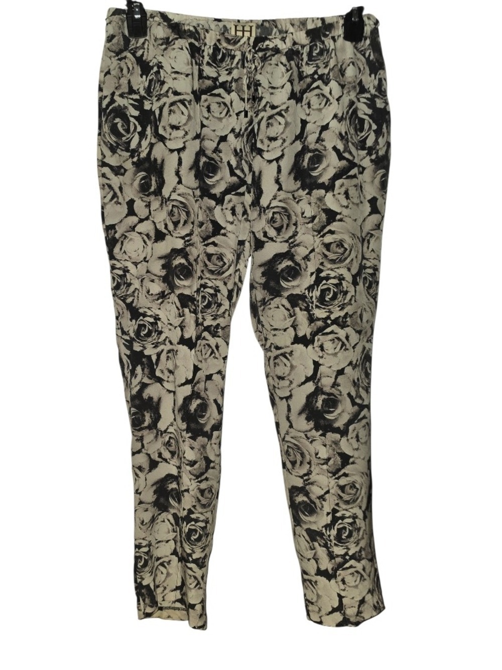 Haute Hippie Black Gray Floral Silk Pants Medium